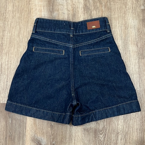 Zara | Denim High Rise Shorts - Picture 2 of 4